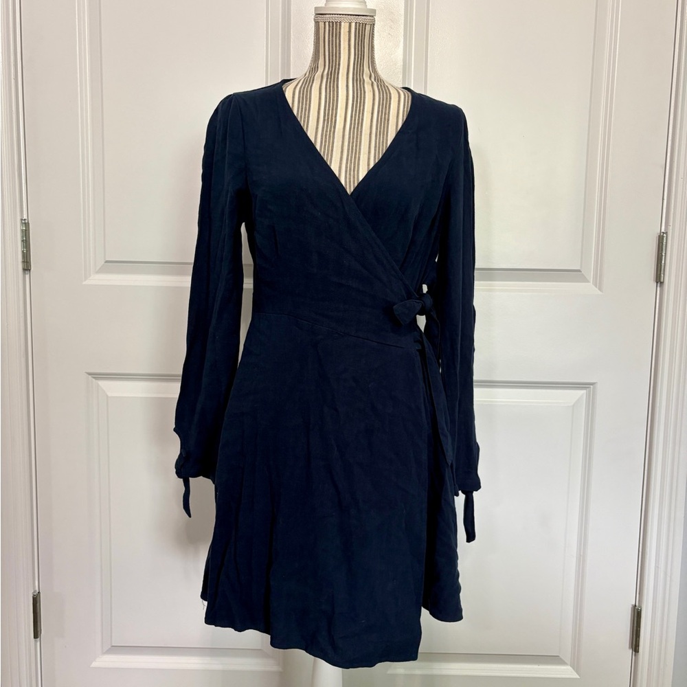 Le Lis Deep Blue Long Sleeve Dress